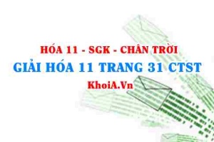 Giải Hóa 11 trang 31 Chân trời Sáng tạo